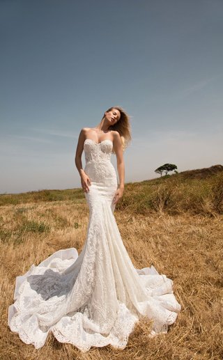 704 by GALA No. 2 gala-by-galia-lahav-gala-collection-no-2-strapless-mermaid-wedding-dress-lace-long-train-corset-top