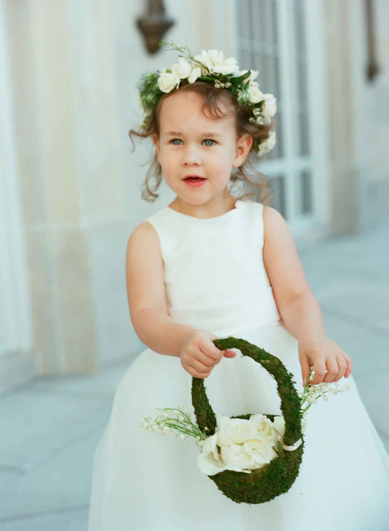 Flower Girl with Natural Basket