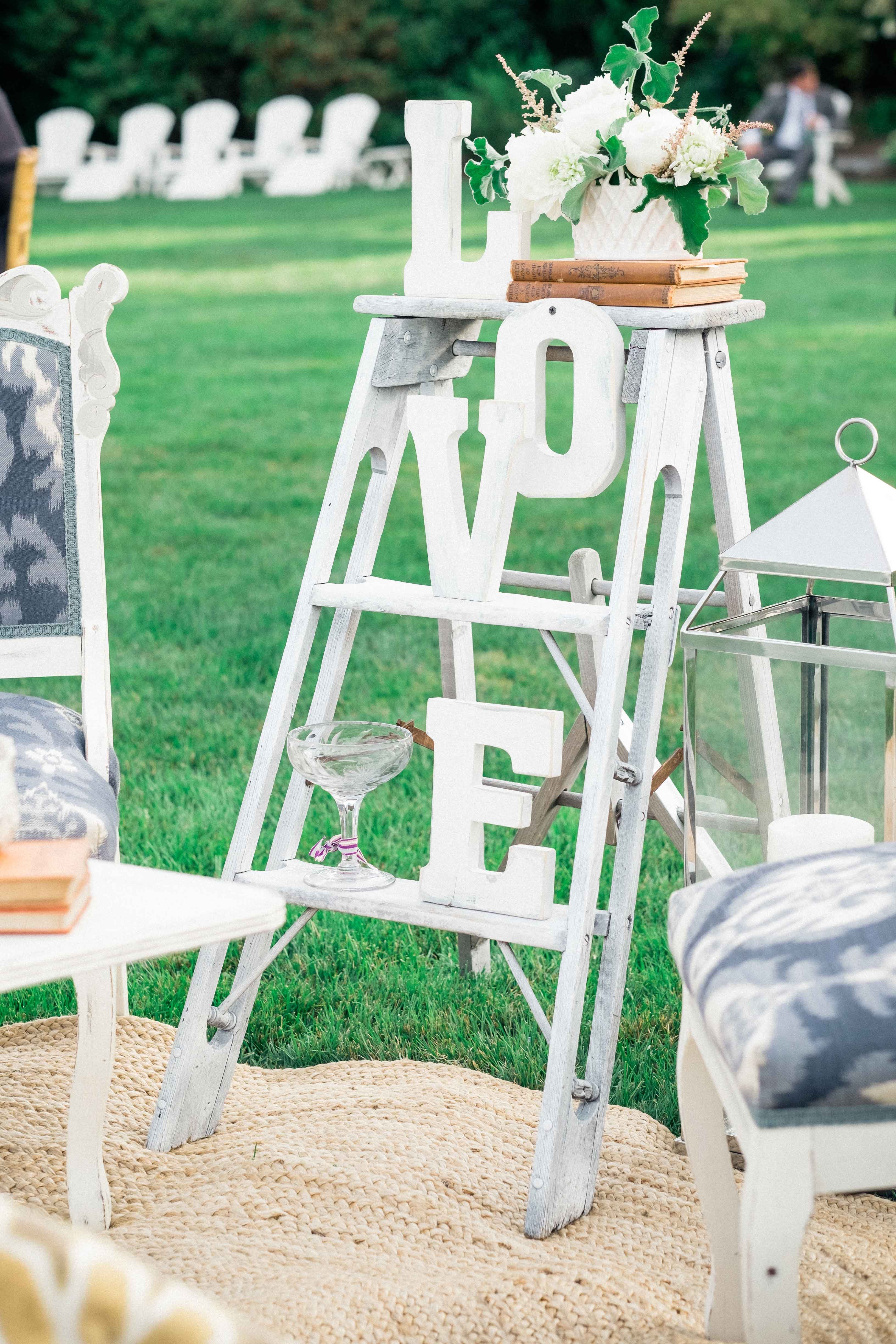 Ladder with "LOVE" Letters and Décor