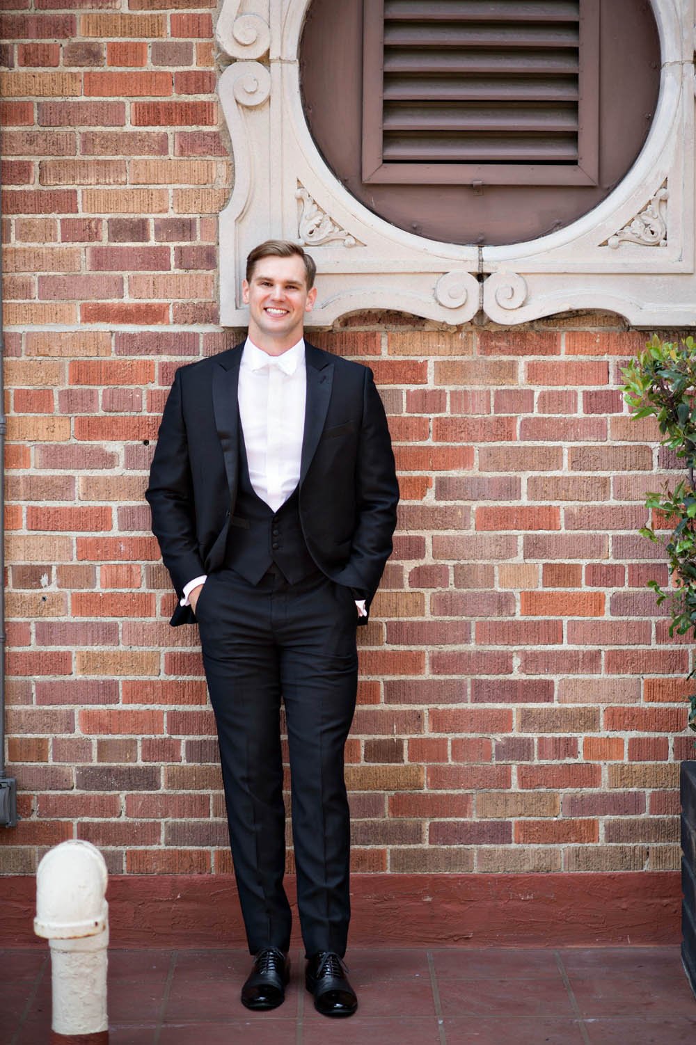 white tie for groom