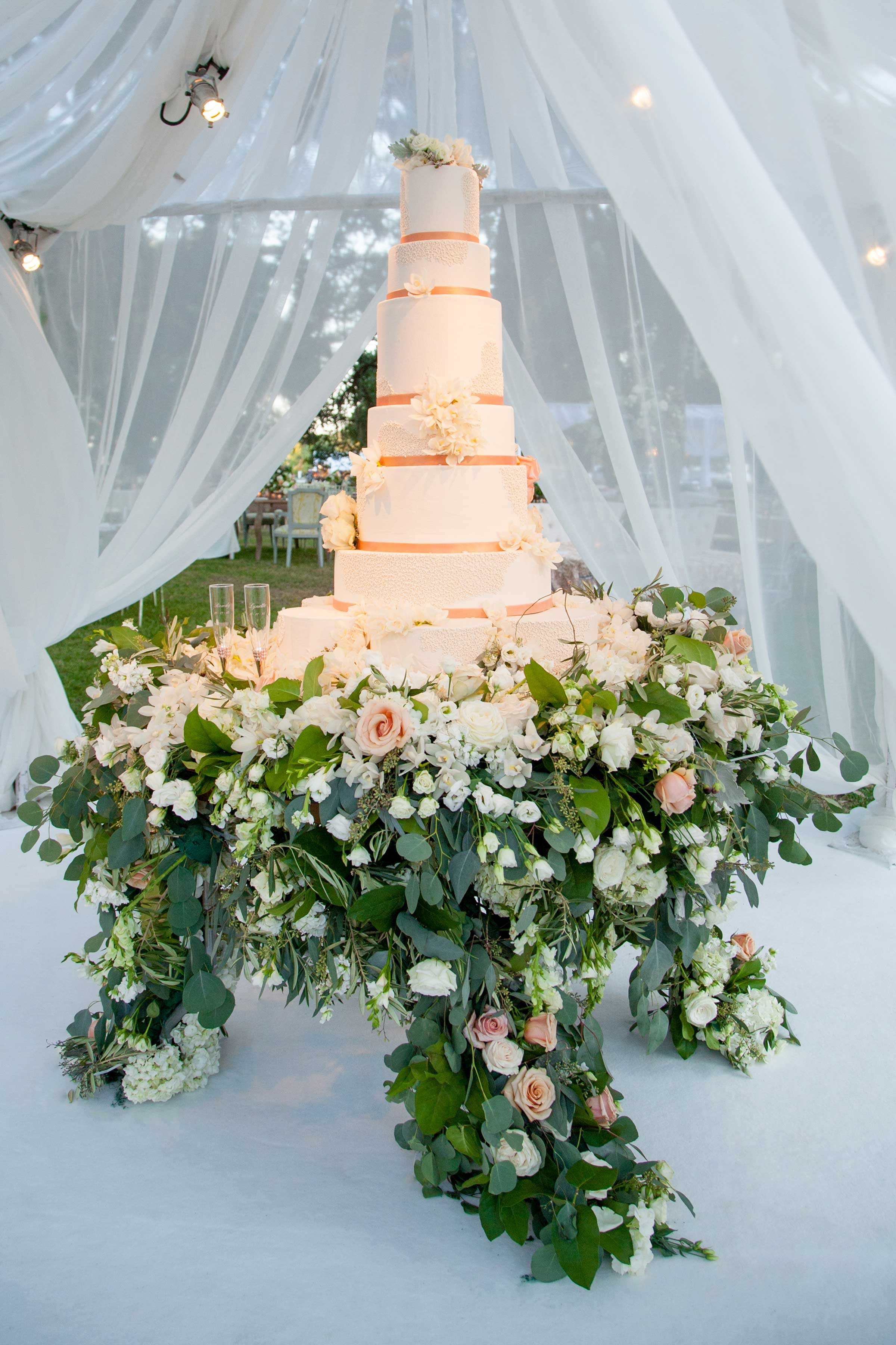 Rose Gold Wedding Cake