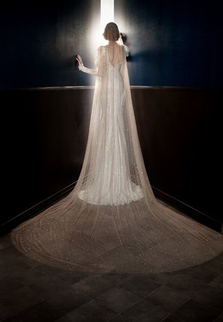 "Stardust" Veil by Galia Lahav galia-lahav-spring-2018-nude-veil-crystal-star-dust-scattered-designer-whimsical-accessory