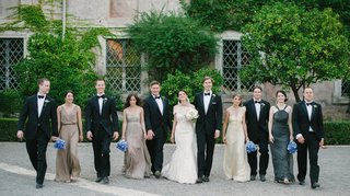 mismatched bridal party