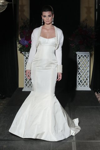 Isabelle Armstrong Fall 2016 Empire-Waist Mermaid isabelle-armstrong-fall-2016-mermaid-wedding-dress-with-matching-bolero