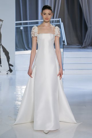 "Maxima" by Peter Langner maxima-by-peter-langner-spring-2018-a-line-gown-silk-magnolia-embroidered-short-sleeves-petals