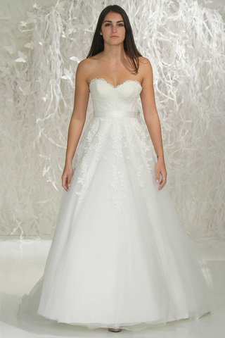 "Liz" Top & "Jeannie" Skirt by Wtoo Brides wtoo-brides-2016-strapless-a-line-wedding-dress-with-lace-bodice-and-top-of-skirt