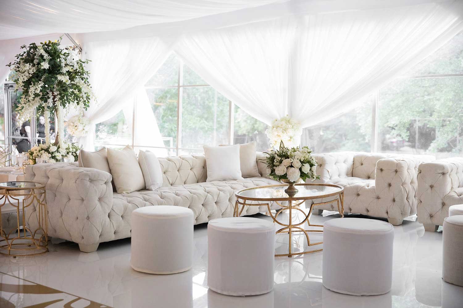 Tufted Lounge Furniture at Reception