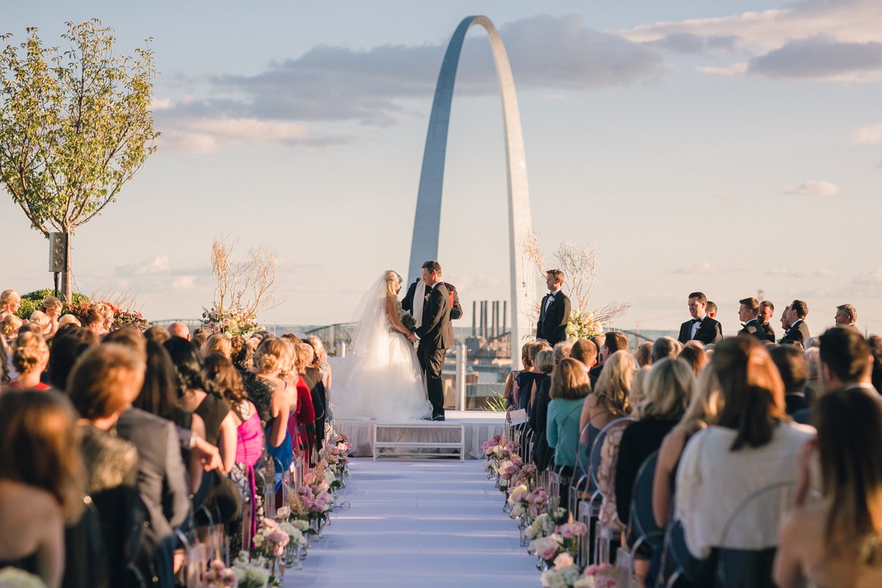 Wedding Ceremony with Gateway Arch