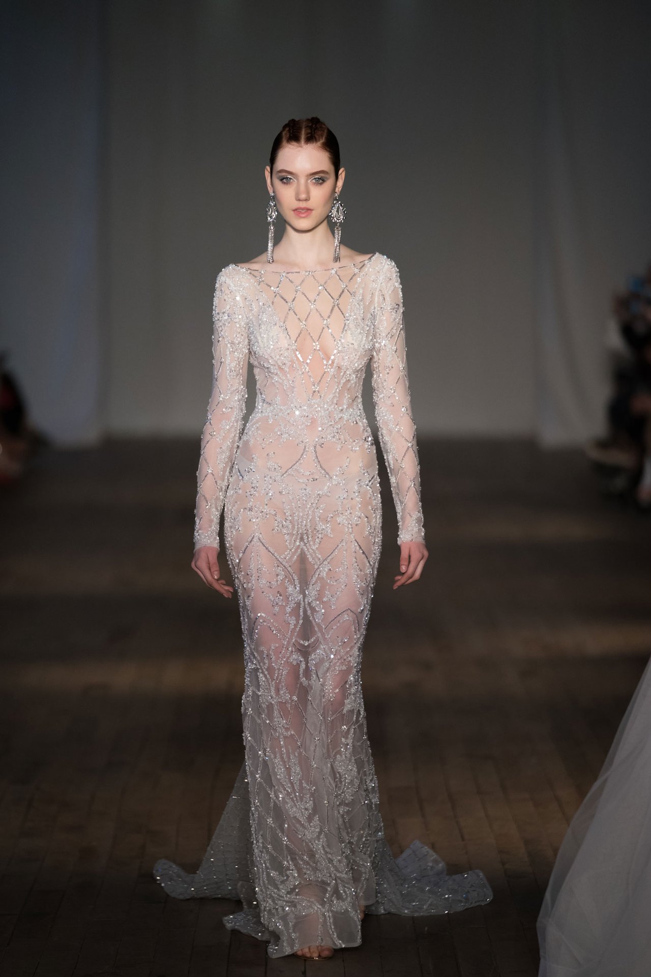 fitted lace wedding dress Berta Privee 22-P103