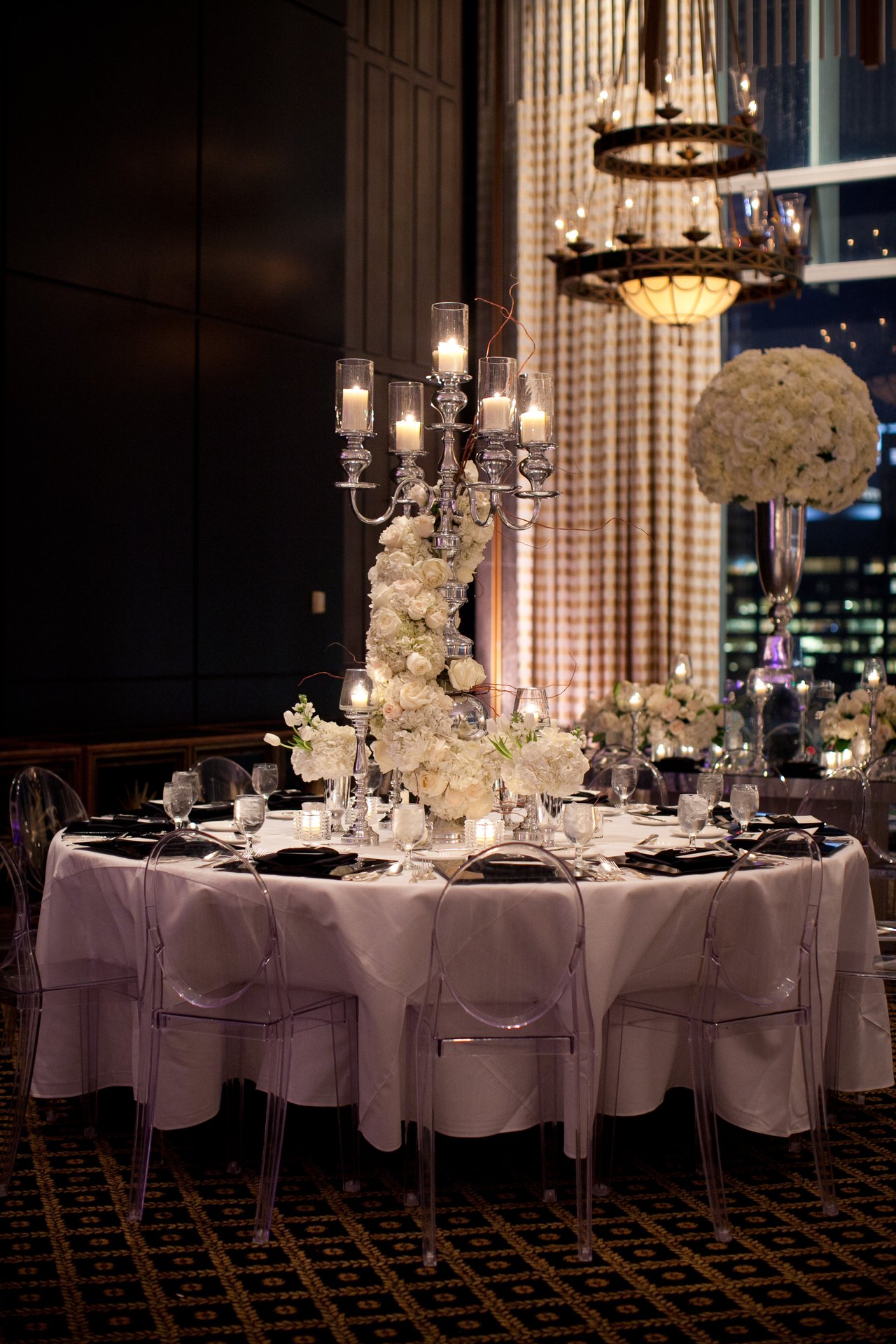 Silver Candelabra Centerpiece