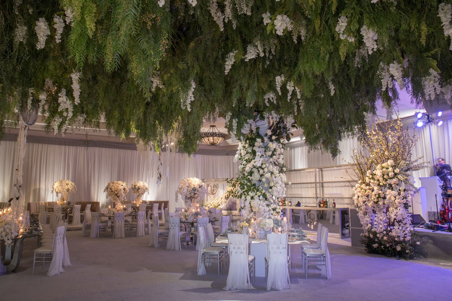 Greenery Ceiling Installation Overhead