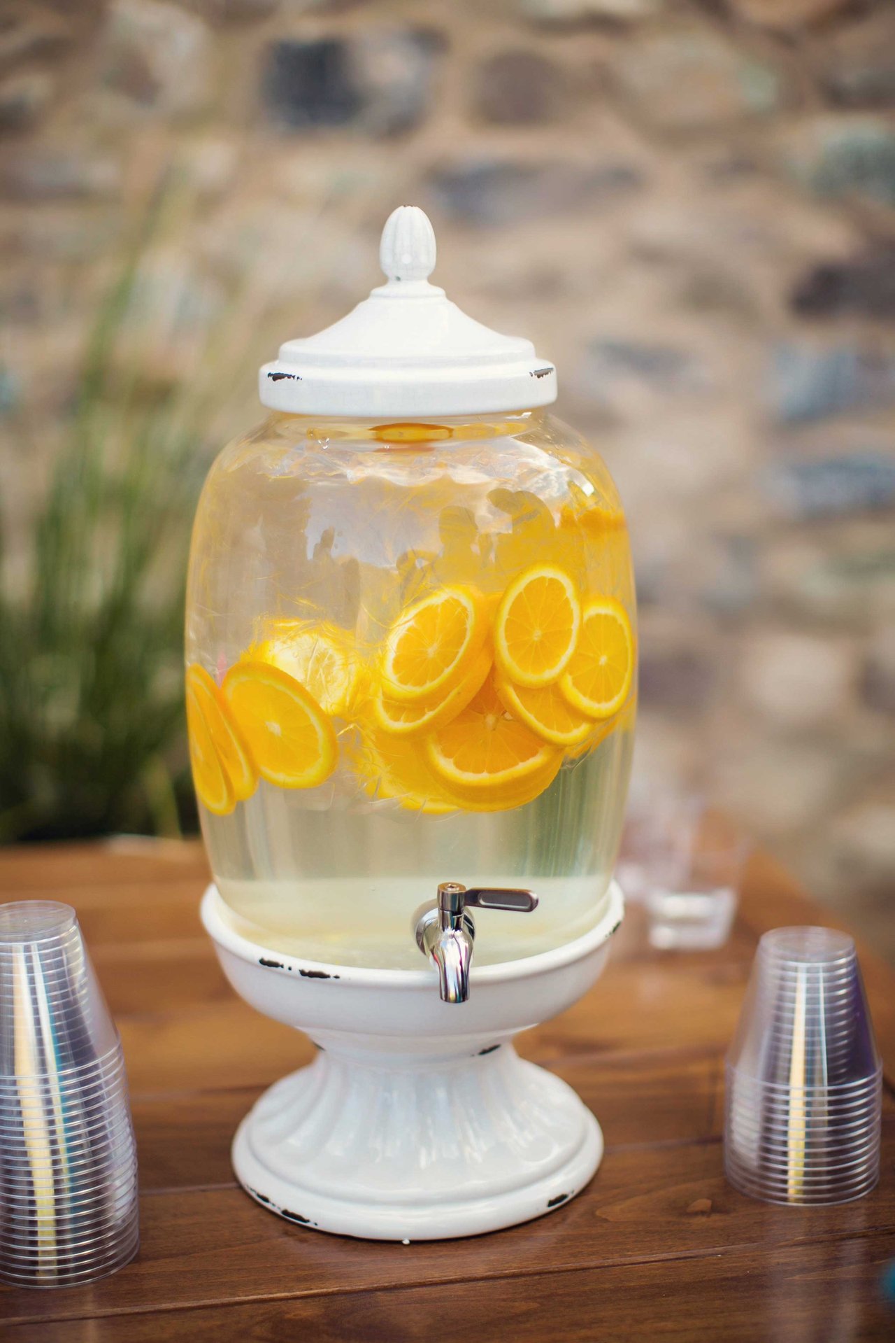 Orange-Infused Ice Water
