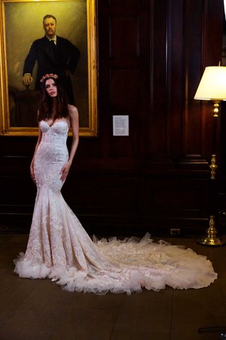 Style 16-103 by Berta berta-bridal-fall-winter-2016-strapless-wedding-dress-mermaid-trumpet-with-tulle-ruffles-on-train