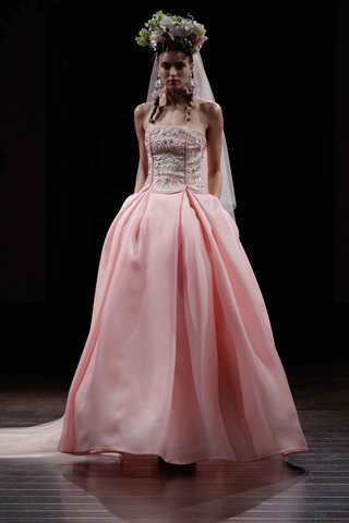 "Como" by Naeem Khan pink-ball-gown-with-embroidery-wedding-dress-by-naeem-khan-fall-2016