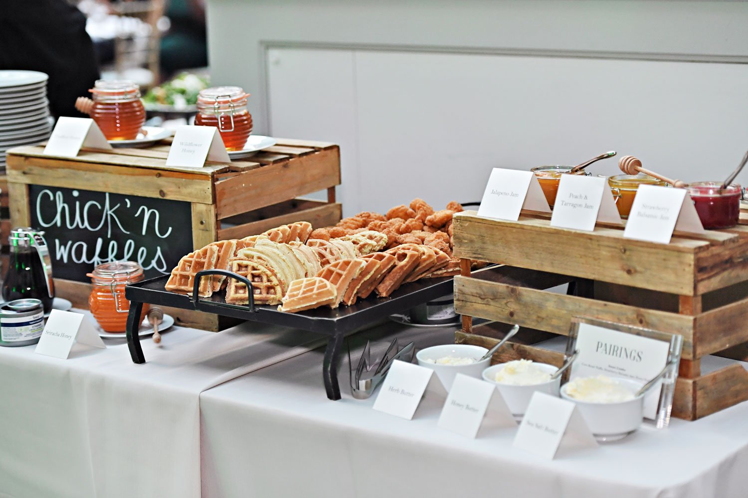 Chicken + Waffles Food Station
