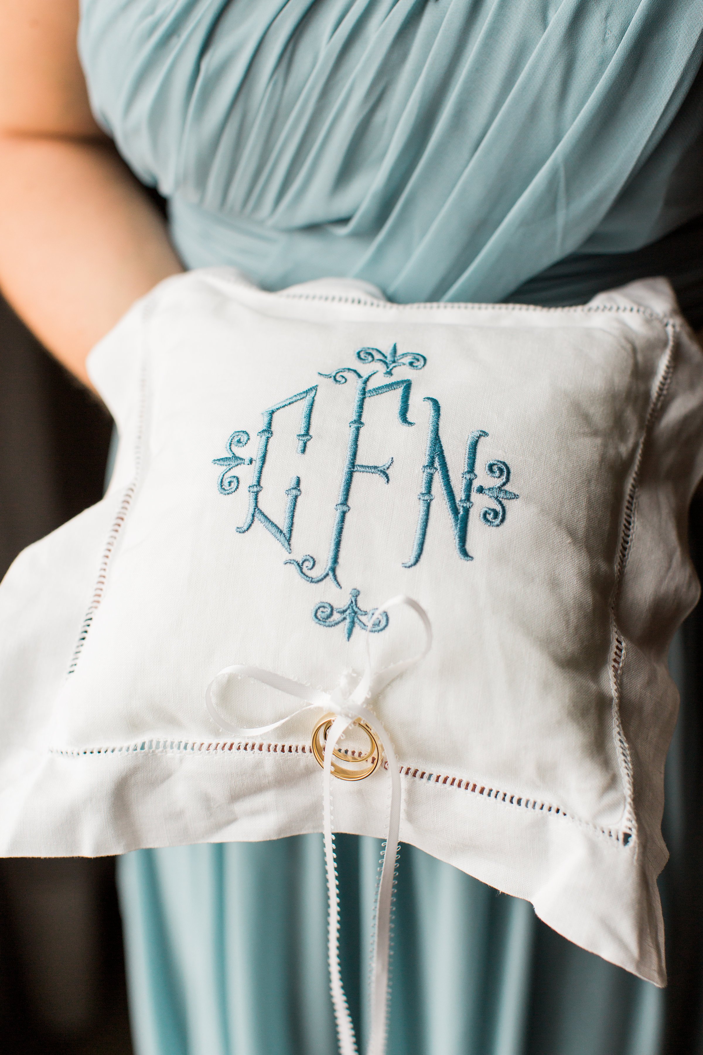 Embroidered Ring Pillow