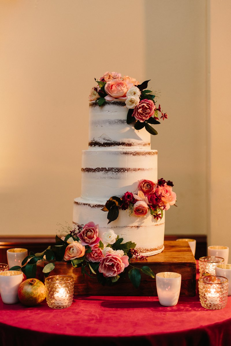 Semi-Naked Cake with Flowers