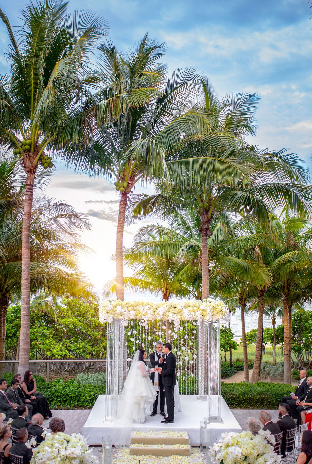 Palm Trees as Ceremony Backdrop