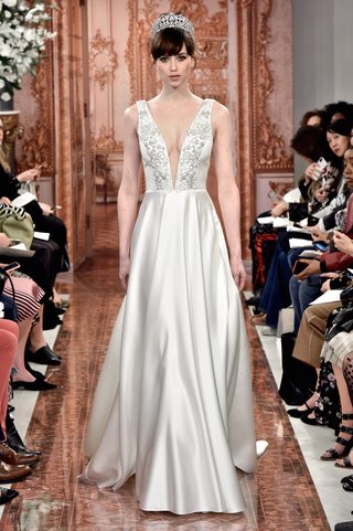 "Alexandra" by THEIA alexandra-by-theia-spring-2019-ivory-duchess-satin-ball-gown-with-baroque-scrollwork-bodice