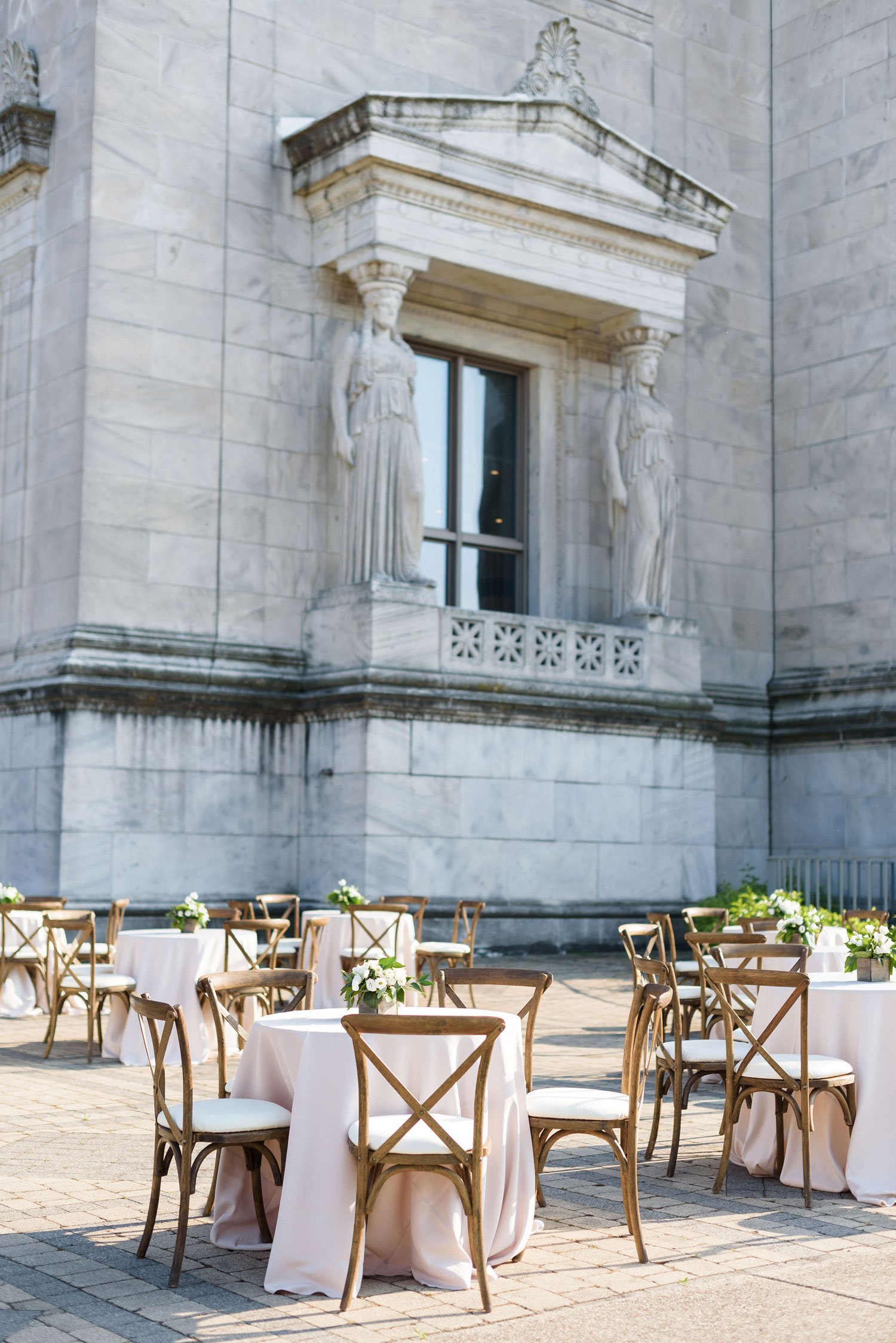 Cocktail Tables with Vineyard Chairs