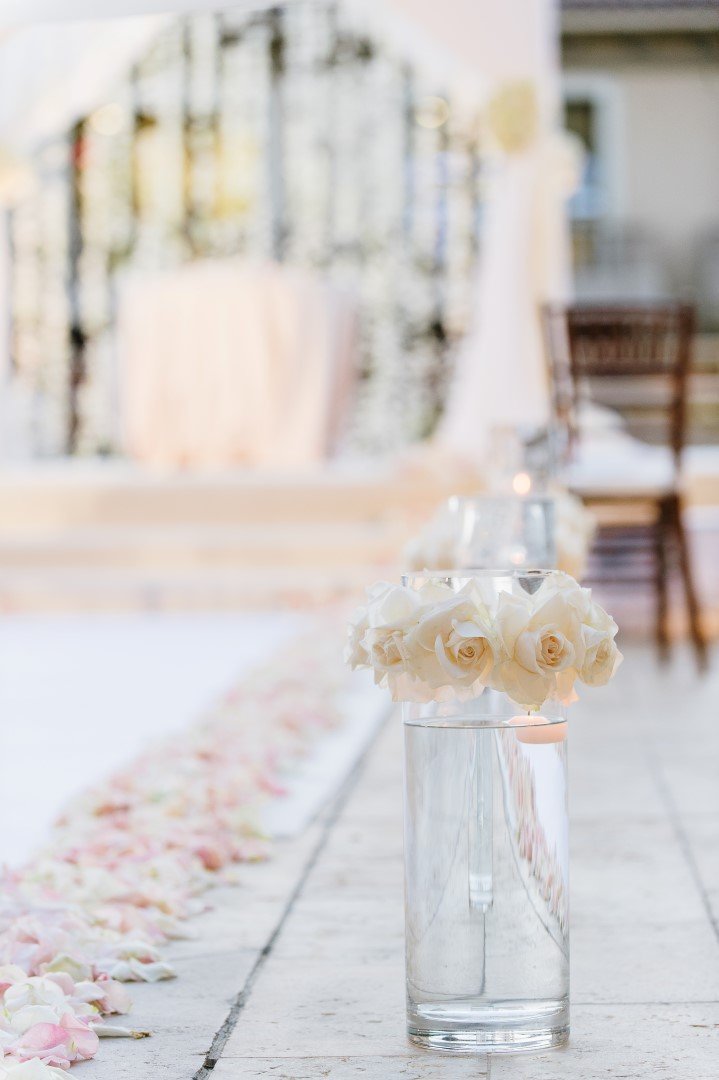 Glass Vases Line Aisle