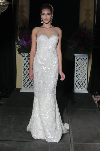 Isabelle Armstrong Fall 2016 Sequin Gown isabelle-armstrong-fall-2016-sequin-wedding-dress-with-illusion-neckline