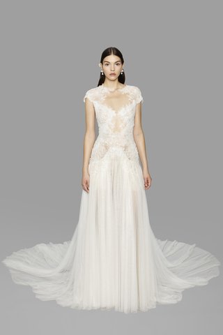 Look 6 Marchesa look-6-marchesa-fall-2017-ivory-nude-grecian-tulle-overlay-re-embroidered-lace-cap-sleeves