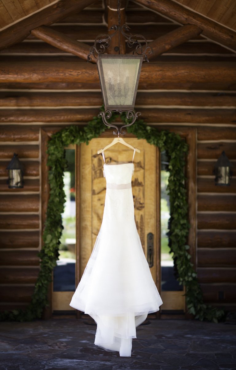Strapless Wedding Dress on Hanger