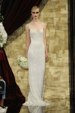"Iris" by THEIA Fall 2016 iris-spaghetti-strap-wedding-dress-with-flower-embroidery-by-theia
