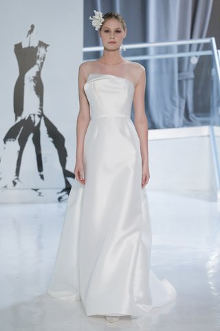 "Lillian" Peter Langner lillian-by-peter-langner-spring-2018-silk-magnolia-sheath-gown-folded-bodice-illusion-tulle-neckline