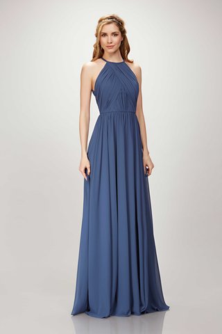 "Allison" by THEIA Bridesmaids theia-bridesmaids-spring-2017-allison-halter-neck-long-bridesmaid-dress-with-ruche-drape-bodice