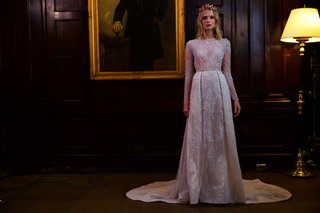 Style 16-122 by Berta berta-bridal-fall-winter-2016-wedding-dress-long-sleeve-train-silver-beading-pleated-skirt