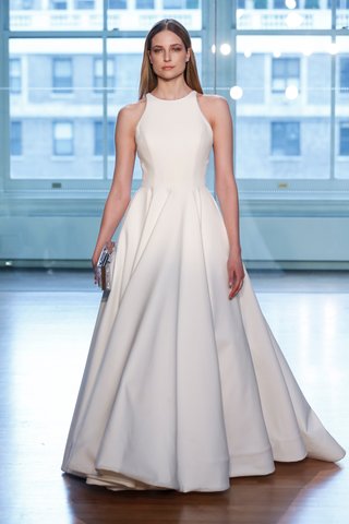 99042 by Justin Alexander 99042-by-justin-alexander-spring-2019-exposed-zipper-illusion-back-dress-tank-bodice-full-skirt