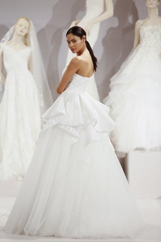 "Vanity" tony-ward-vanity-ball-gown-wedding-dress-with-tulle-skirt-and-lace-ruffles