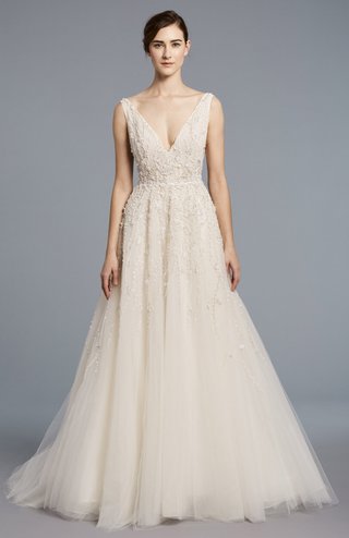"Francoise" by Anne Barge anne-barge-spring-2018-collection-bridal-v-neckline-ball-gown-heavy-embellishments-bodice-skirt