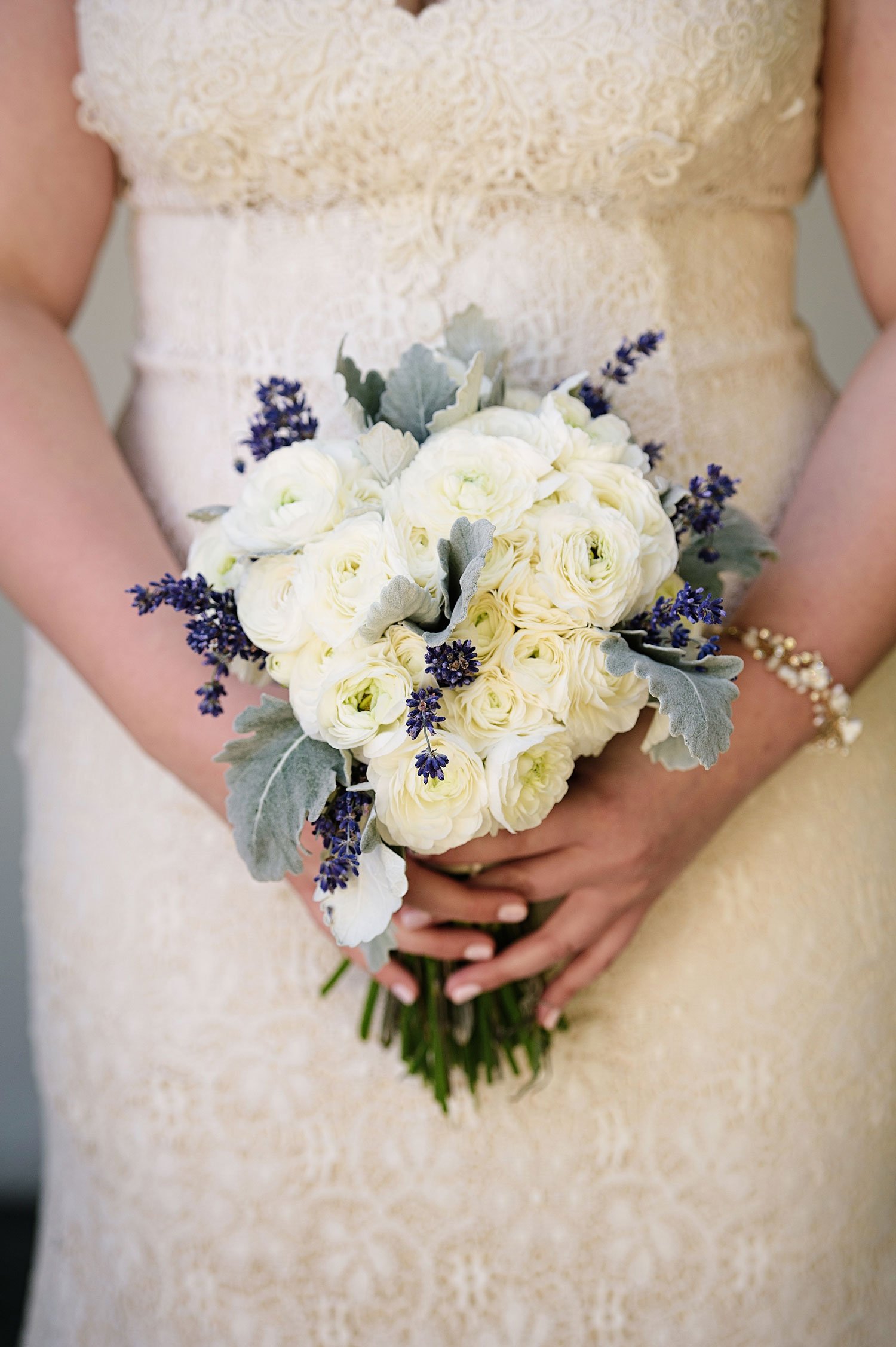 White Ranunculus & Lavender Bouquet
