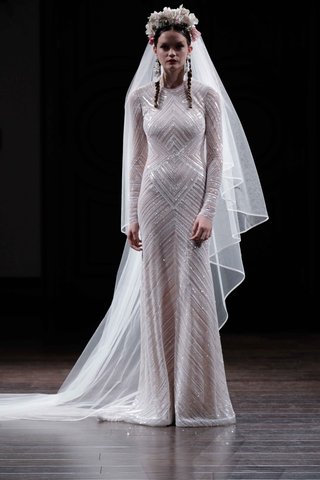 "Bilbao" by Naeem Khan chevron-beaded-wedding-dress-by-naeem-khan-fall-2016