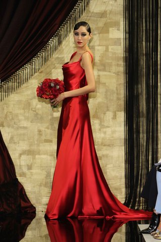 "Scarlet" by THEIA Fall 2016 scarlet-cowl-neck-wedding-dress-in-red-by-theia-fall-2016