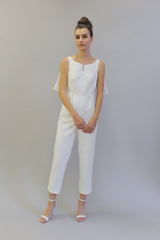 Austin Scarlett "Corinne" (Front) austin-scarlett-fall-2017-corinne-faille-tie-back-jumpsuit-with-striped-lace-overlay