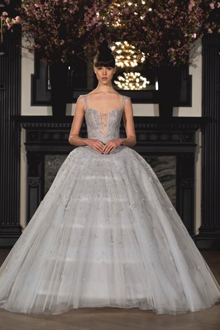 "Skylar" by Ines Di Santo ines-di-santo-spring-2019-bridal-collection-wedding-dress-skylar-ball-gown-vintage-style-v-neck