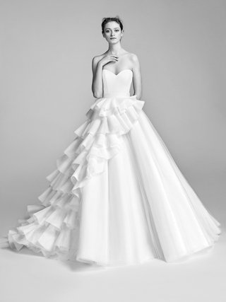 Look 2: VRM041 by Viktor&Rolf look-2-vrm041-by-viktor-rolf-layered-couture-volant-ball-gown-satin-sweetheart-bodice-tulle-skir