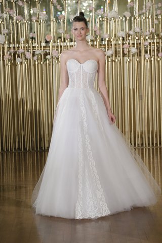 "Andrea" by Francesca Miranda francesca-miranda-spring-2018-strapless-tulle-ball-gown-hand-embroidered-pearls-lace-applique-s
