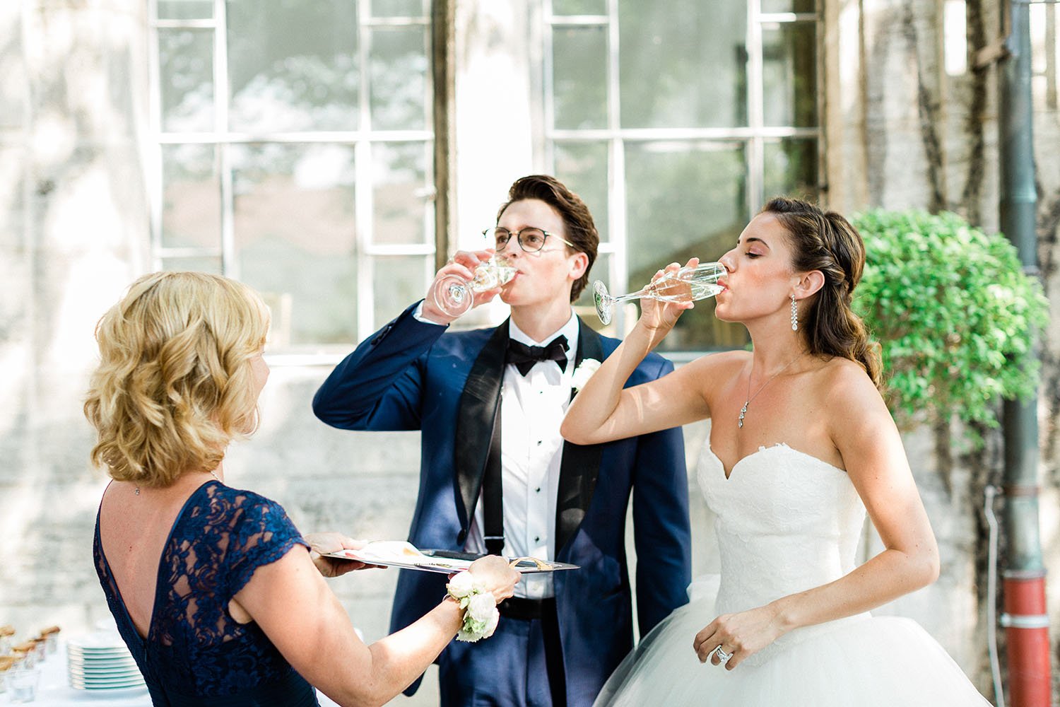 German Champagne Wedding Tradition